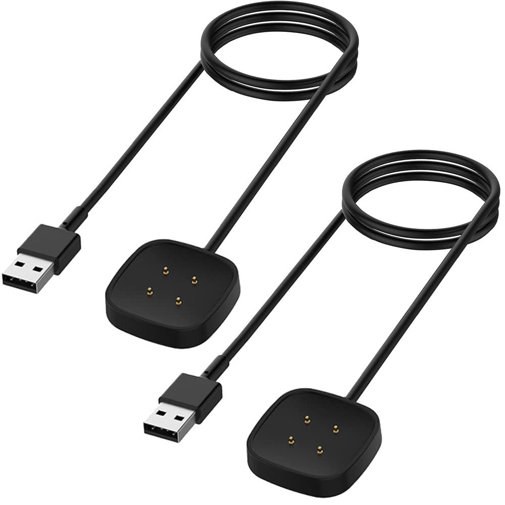 THRE 【2 Pack】For Versa 4 Sense 2 Versa 3 Sense Charger Charging Cable USB