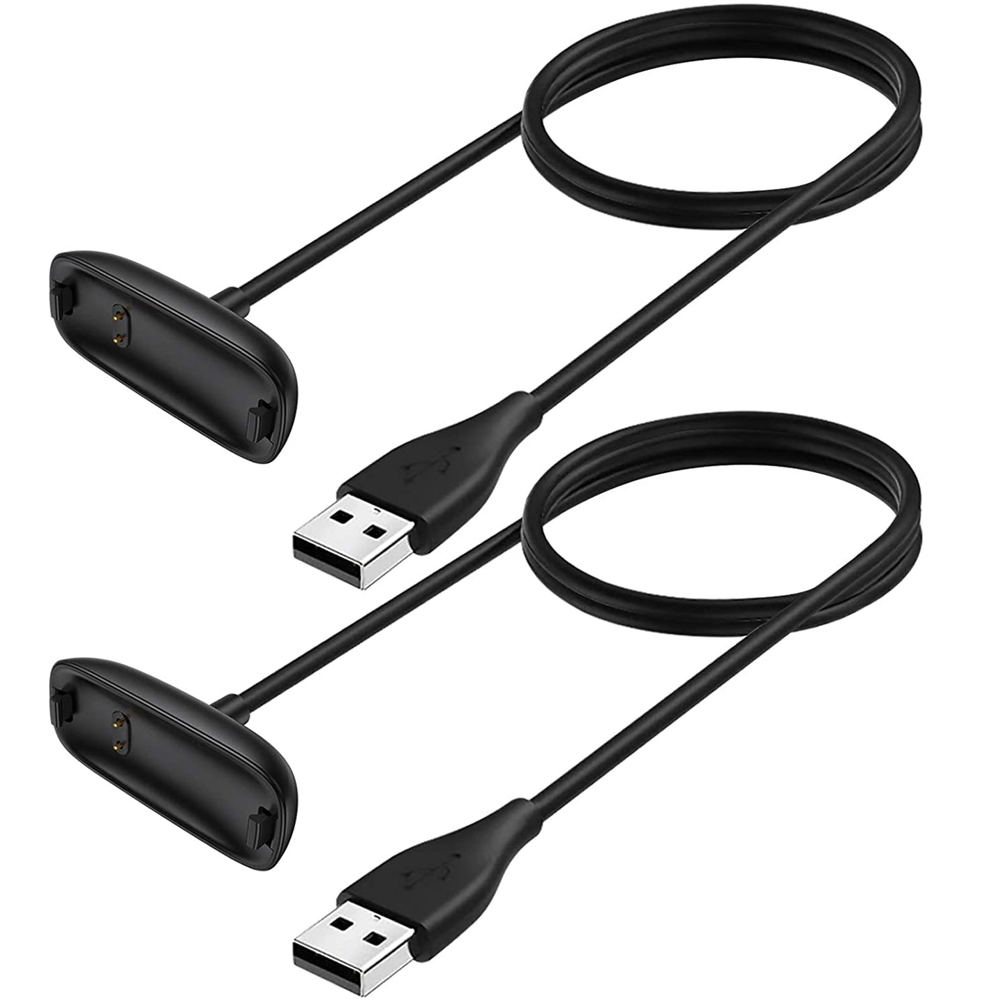 THRE【2 Pack 】 Charger Compatible with Fitbit Inspire 2 Ace 3, 1m USB Charging Cable Replacement