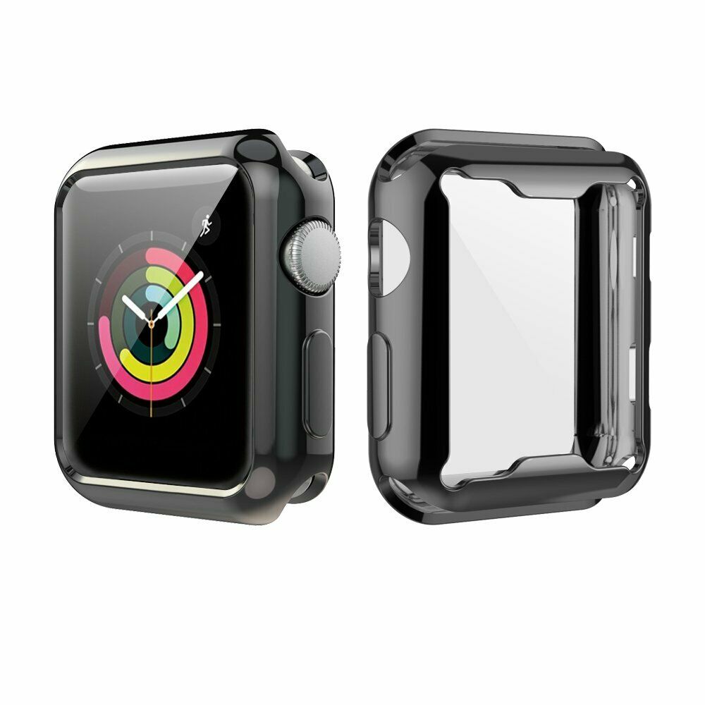 THRE 〖2 Pack 〗For Apple Watch Screen Protector 10 9 8 ultra 2 7 6 5 4 49 46 45 40 41 42 44 38 42mm TPU Case Cover