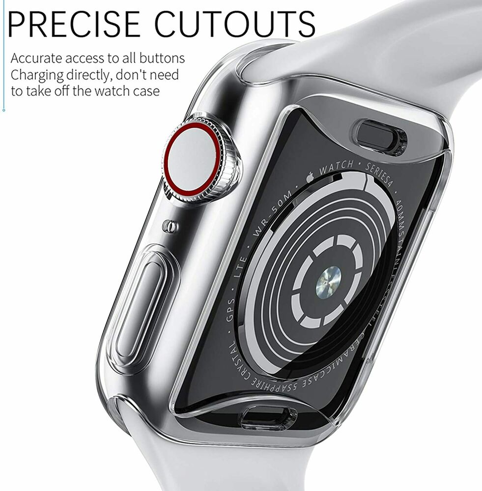 THRE 〖2 Pack 〗For Apple Watch Screen Protector 10 9 8 ultra 2 7 6 5 4 49 46 45 40 41 42 44 38 42mm TPU Case Cover